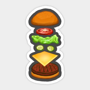 Anatomy of a Burger Sticker